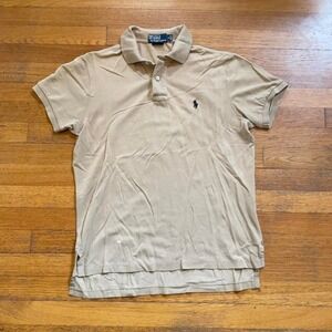 Polo by Ralph Lauren Men's Short Sleeve Polo - Khaki with Navy Pony